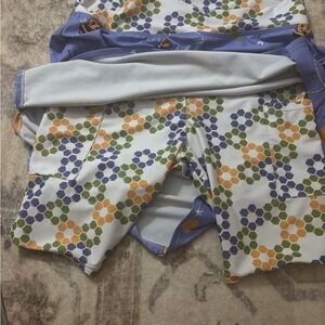 Bee Print Blue Skirt